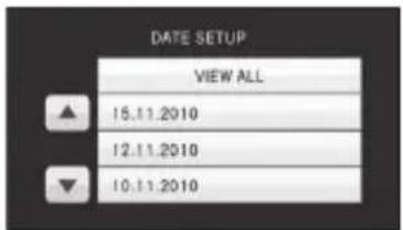 DATE SETUP VIEW ALL ▲ 15.11.2010 12.11.2010 ▼ 10.11.2010
