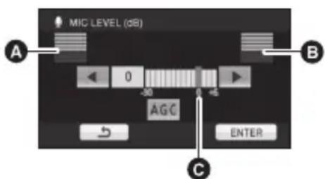 MIC LEVEL (dB) A B 0 -30 6 AGC ENTER C