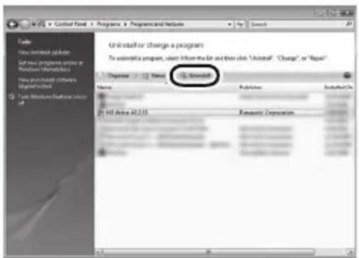 Control Panel > Programs > Programs and Networks Uninstall for change a program To install a program, about inform the file and then click "Uninstall" or "Change" or "Repeat" Organizer > Files Microsoft Name Publics Install/On [1] HD Active AI 2.03 Parametric Corporation