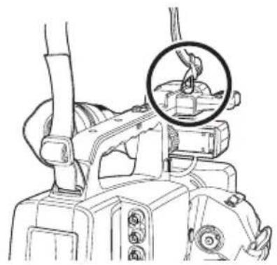PANASONIC AG-HMC70P - Install the belt on the other shoulder belt installation hole. - 1