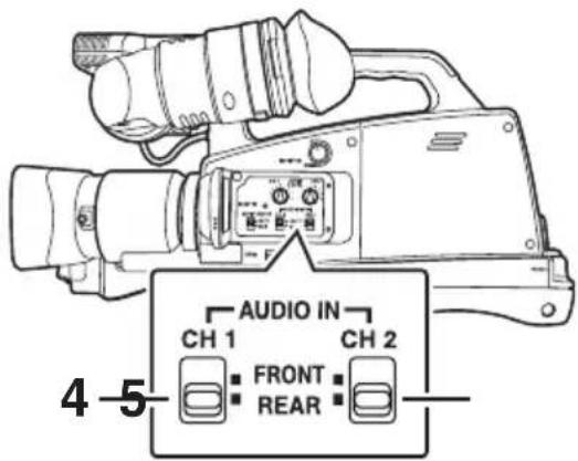 AUDIO IN CH 1 CH 2 FRONT REAR 4-5