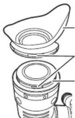 PANASONIC AG-HMC70P - Attaching the eye cup - 1