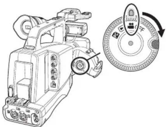 PANASONIC AG-HMC70P - Rotate the mode dial to select 📁. - 1