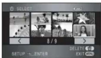 SELECT C25 < 8 / 9 > > DELETE EXIT MINI SETUP →...ENTER
