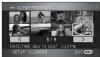 SCENE PROTECT 8 / 9 DATE/TIME DEC 15 2007 3:30 PM SETUP ENTER EXIT MEN