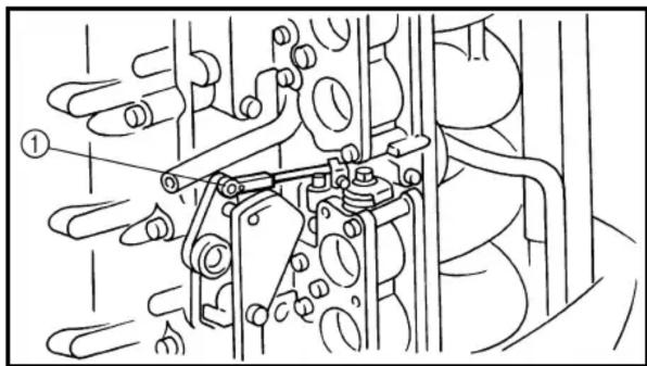 Technical diagram of a mechanical assembly with numbered component label