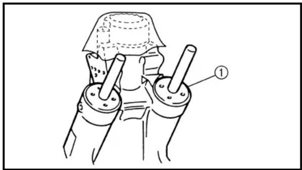 Technical diagram showing a mechanical assembly with labeled component 1