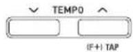 CASIO AT-5 - Press the L-11 (TEMPO ∨) (slower) or L-12 (TEMPO ∧) (faster) button. - 1