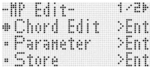 -## Edit - 1.4# Chord Edit :Ent : Parameter :Ent : Store :Ent
