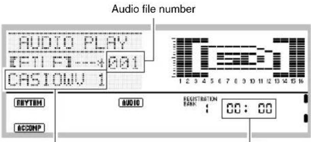 Audio file number AUDIO PLAY EFTIF-1:001 CASYOW 1 REYTM ACCOMP AUDIO REGISTRATION RANK: 00:00