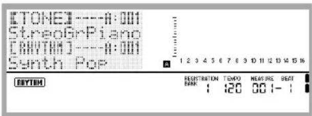 ETONE] ---A:001 Streogri Piano [HYRTHM] ---B:001 Synth Pop A 1 2 3 4 5 6 7 8 9 10 11 12 13 14 15 16 REGISTRATION TEMO MEASURE SEAT BANK 1 120 001-1