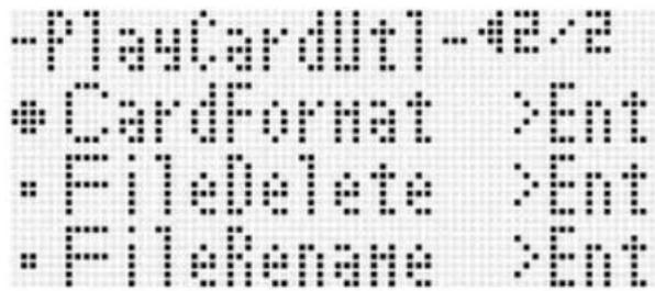 -P: card: 10-42.3 Card format :Ent : F: delete :Ent : F: telephone :Ent