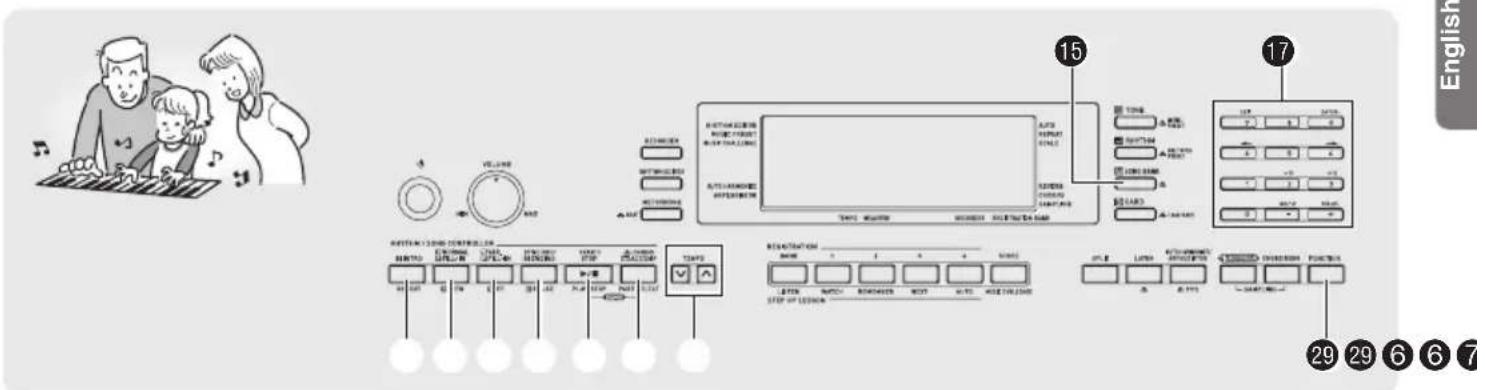 Screenshot of a music recording software interface with labeled buttons, controls, and playback controls for children.