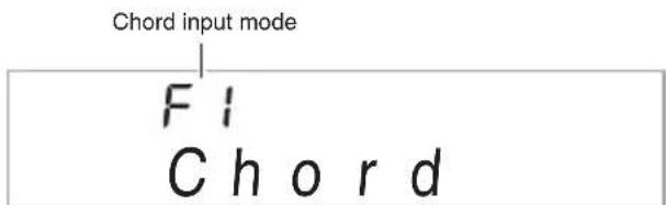 Chord input mode F1 Chord