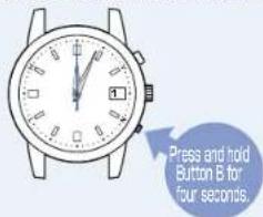 Press and hold Button B for four seconds.