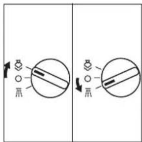 Diagram showing two circular components with labeled parts and directional arrows, possibly illustrating a mechanical or electrical system.