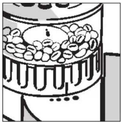 Illustration of a container filled with coffee beans, no text or symbols present