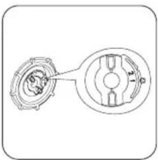Technical line drawing of a mechanical component with two views (top and side), no text or symbols present.
