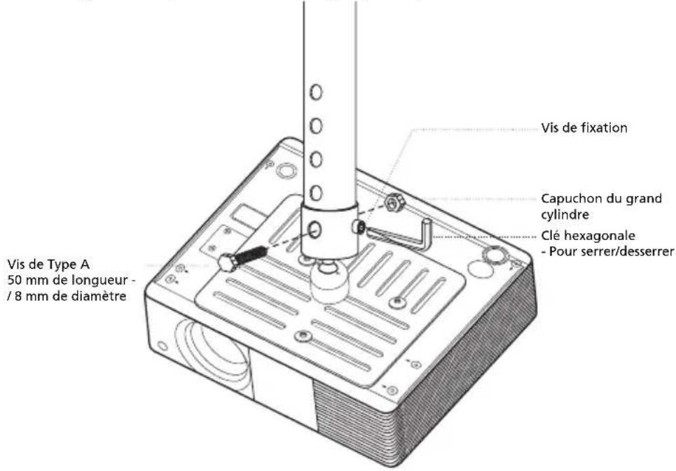 Vis de fixation Capuchon du grand cylindre Clé hexagonale - Pour serrer/desserrer Vis de Type A 50 mm de longueur - / 8 mm de diamètre
