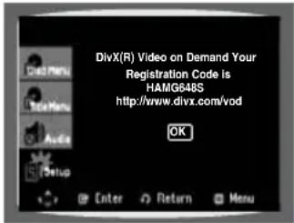 DivX(R) Video on Demand Your Registration Code is HAMG648S http://www.divx.com/vod OK