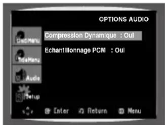 OPTIONS AUDIO Compression Dynamique : Out Echantillonnage PCM : Out