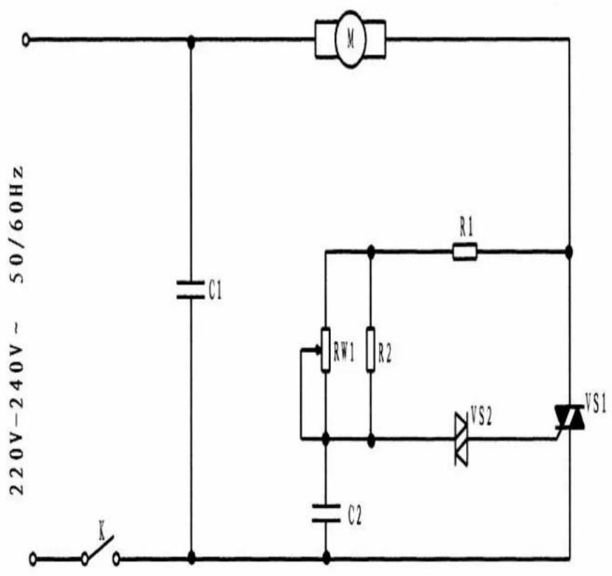 220V-240V ~ 50/60Hz C1 M R1 RW1 R2 VS2 VS1 C2 K
