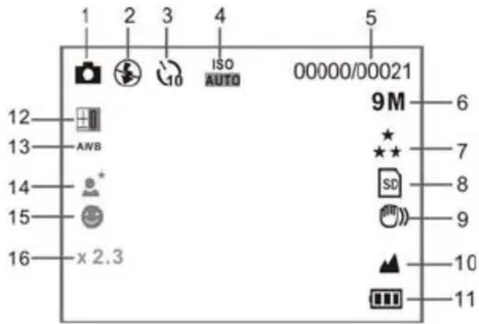 1 2 3 4 ISO AUTO 00000/00021 12 13 14 15 16 x 2.3 9M 6 7 8 9 10 11
