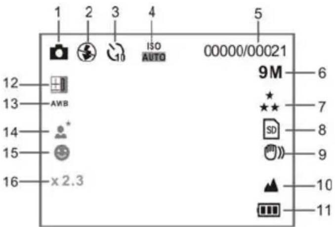 1 2 3 4 ISO AUTO 00000/00021 12 13 14 15 16 x 2.3 9M 6 7 8 9 10 11
