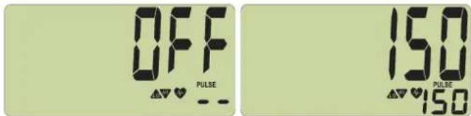 OFF PULSE 150 PULSE 150