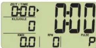 ZEIT / TIME 0:00 KLO/DOULE 0 KWH 0.0 | 0 RPM 0 PULSE P