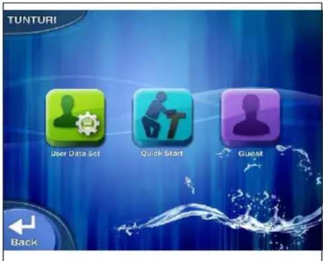 TUNTURI User Data Set Quick Start Guest Back