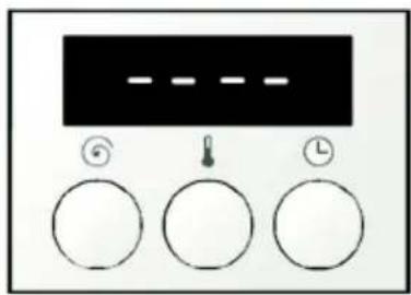 Diagram showing three circular components labeled with icons and a dashed-line panel above, likely representing a control or status indicator.