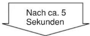 Nach ca. 5 Sekunden