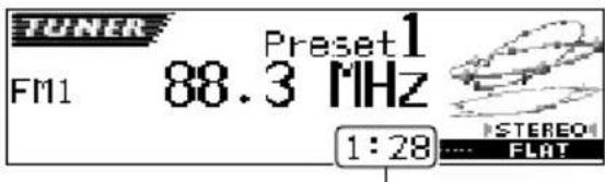 TUNER FM1 Preset1 88.3 MHz 1:28 STEREO FLAT