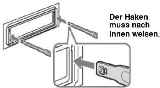 Der Haken muss nach innen weisen.