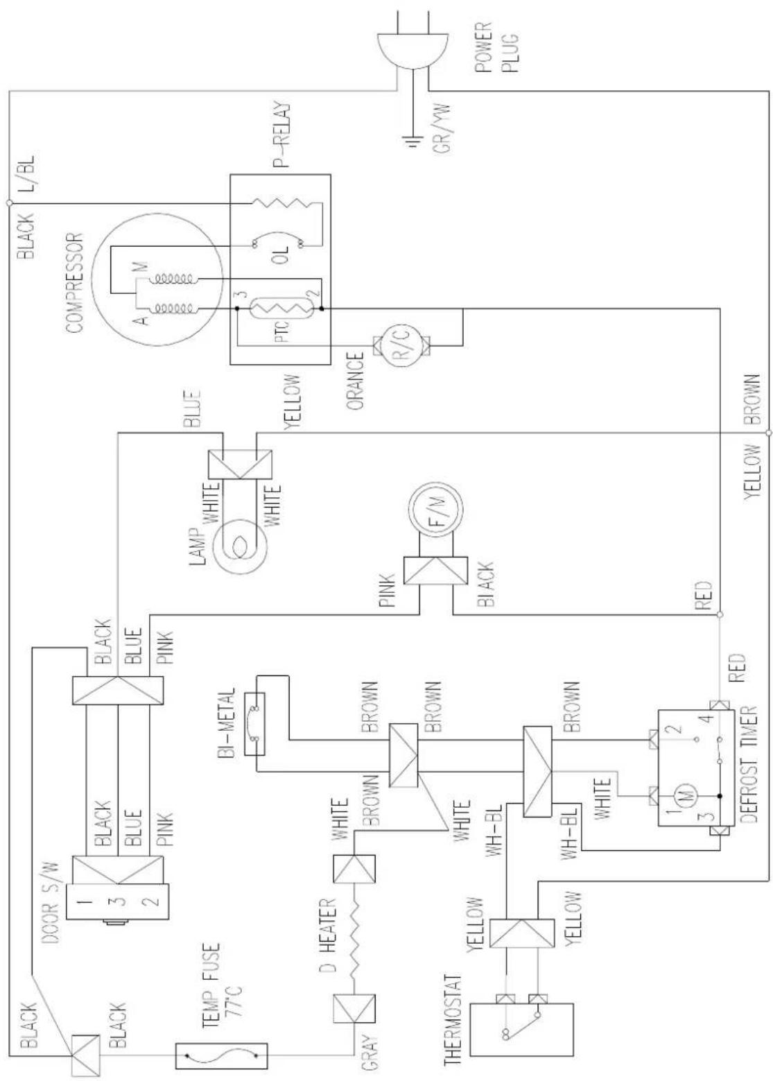 DAEWOO FR-3801 - WIRING DIAGRAM - 1