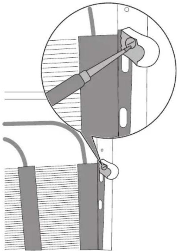 ELECTROLUX ENB 44691 X - AFSTANDSSTUKKEN ACHTERKANT In het apparaat vindt u twee afstands- stukken die geplaatst moeten worden zoals aangegeven op de afbeelding. - 1