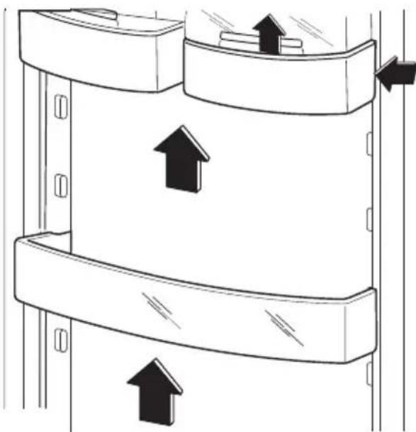 Küppersbusch IKE 238-7 - Positioning the door shelves - 1