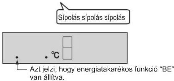 Sípolás sípolás sípolás Azt jelzi, hogy energiatakarékos funkció "BE" van állítva.