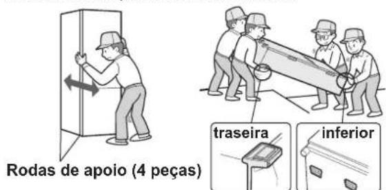 Rodas de apoio (4 peças) traseira inferior