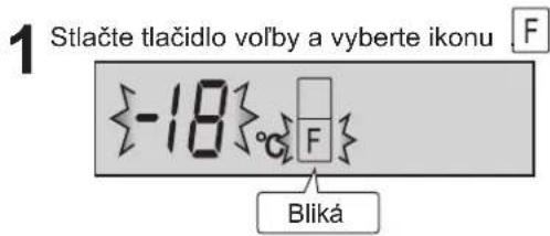 1 Stlačte tlačidlo vol'by a vyberte ikonu F -18 F Bliká