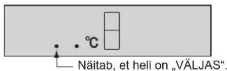 Näitab, et heli on „VÄLJAS“.