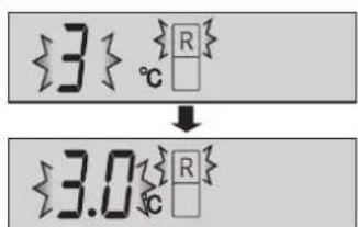 {3} ℃ {R} ↓ {3.0} ℃ {R}