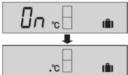 On °C ↓ .°C