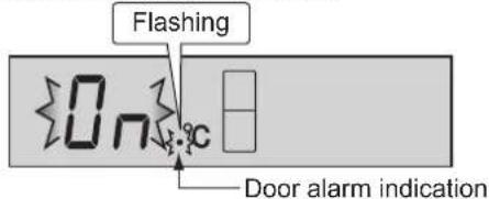 Flashing Door alarm indication