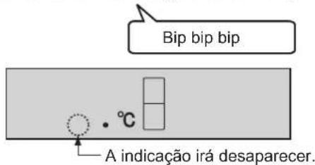Bip bip bip A indicação irá desaparecer.