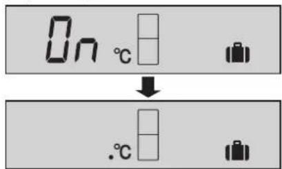 On °C ↓ .°C