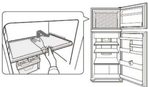 SHARP SJ-SC480VSL - Door het verwijderen van de volgende accessoires, zoals in de figuur hieronder aangegeven, kunnen meer etenswaren worden opgeborgen. - 1