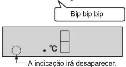Bip bip bip A indicação irá desaparecer.
