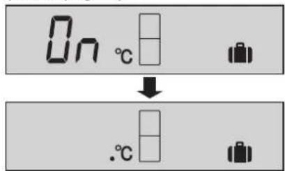 On °C ↓ .°C